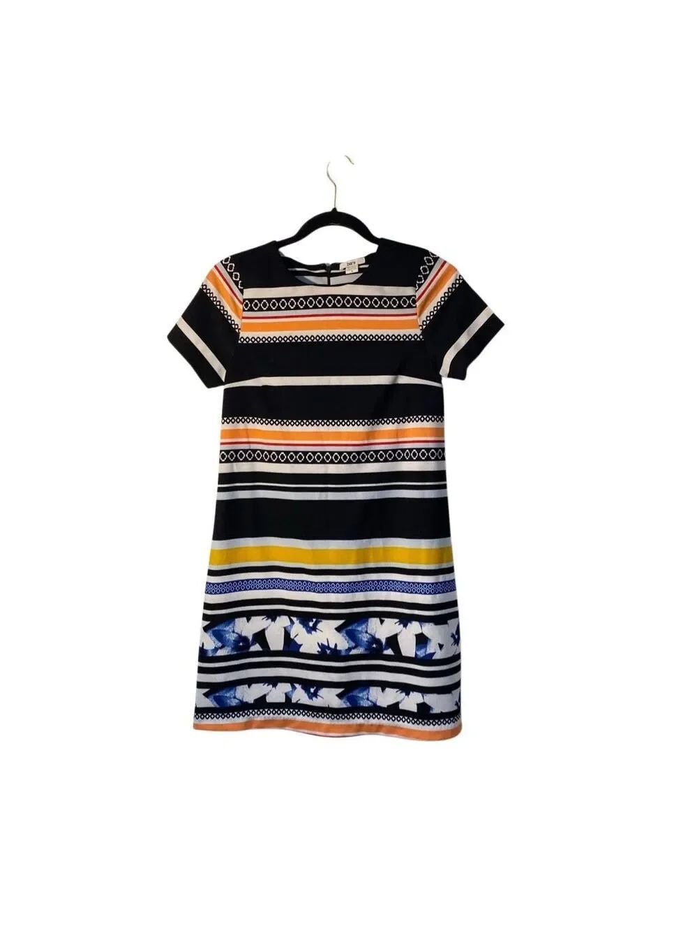 Bar lll women’s striped short sleeve sheath dress S